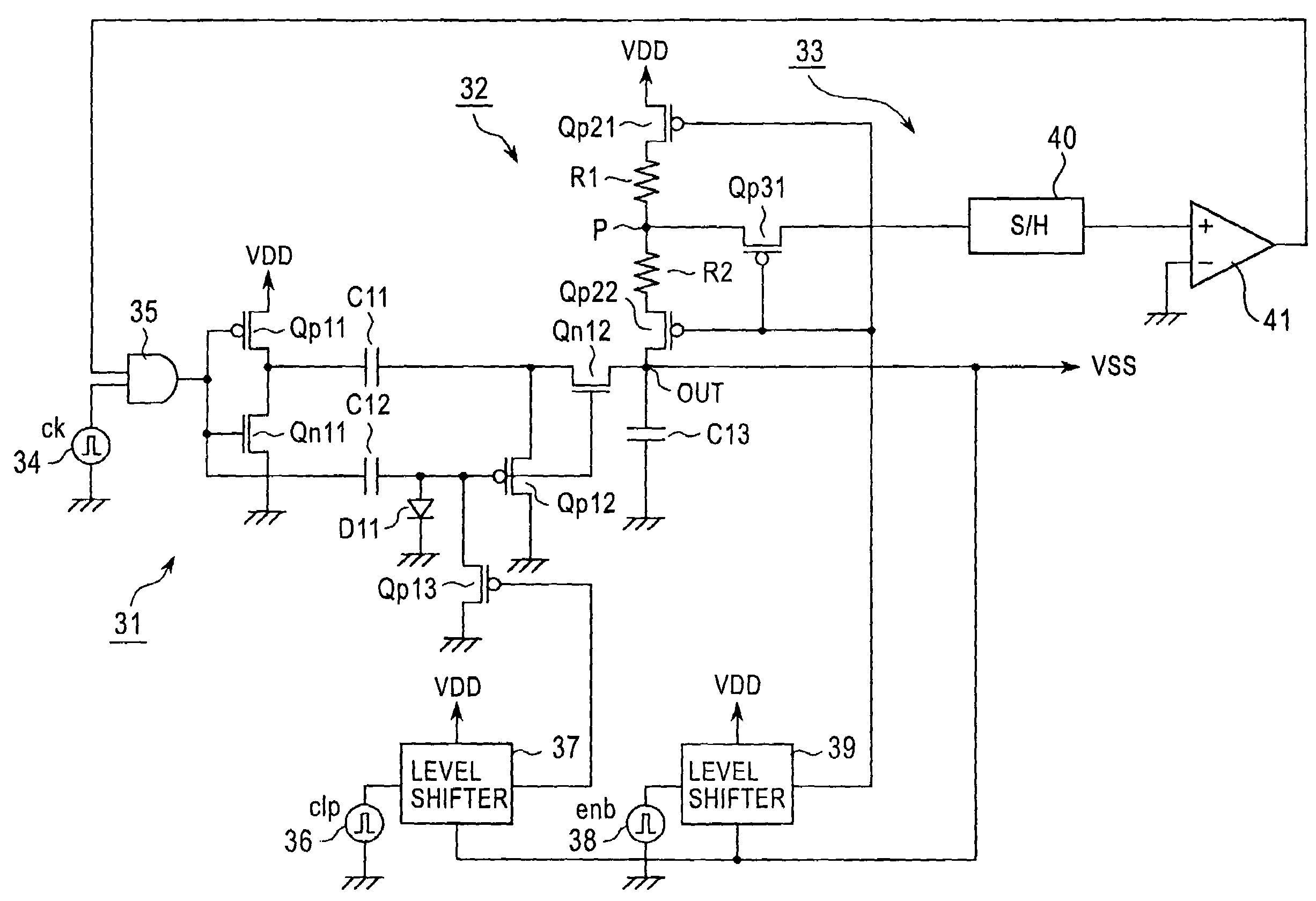 Power supply generating circuit, display apparatus, and portable terminal device