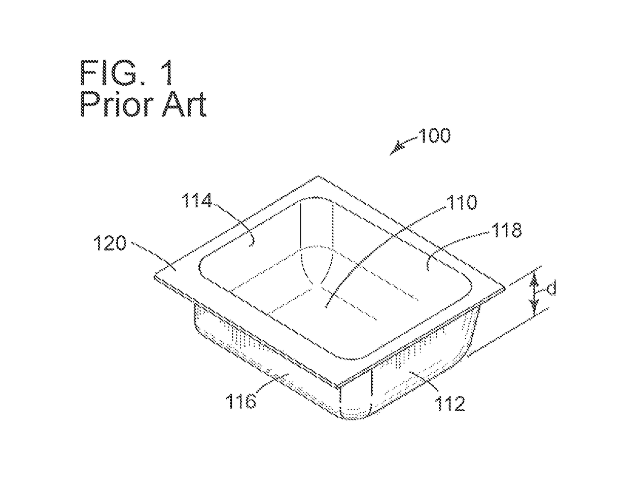 Thermoformed flexible dispensing container with integrally formed flat bottom for a stand-up configuration