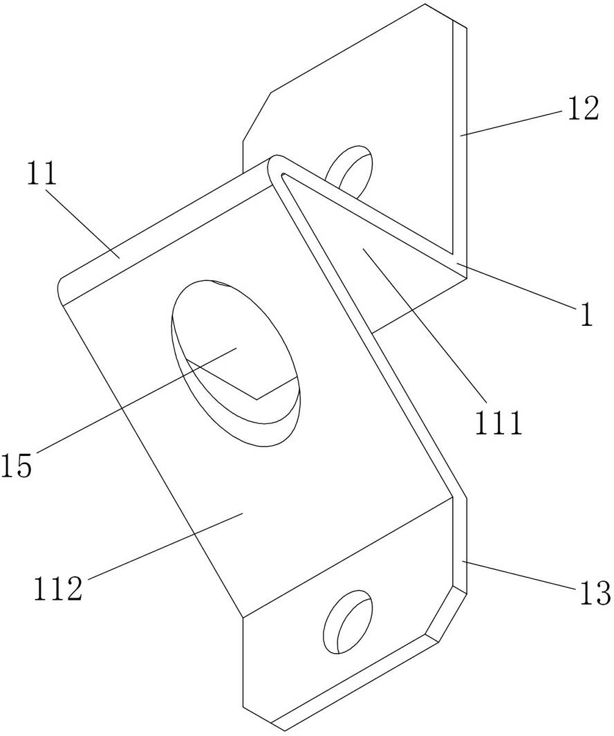 Connection component for upright post and cross beam