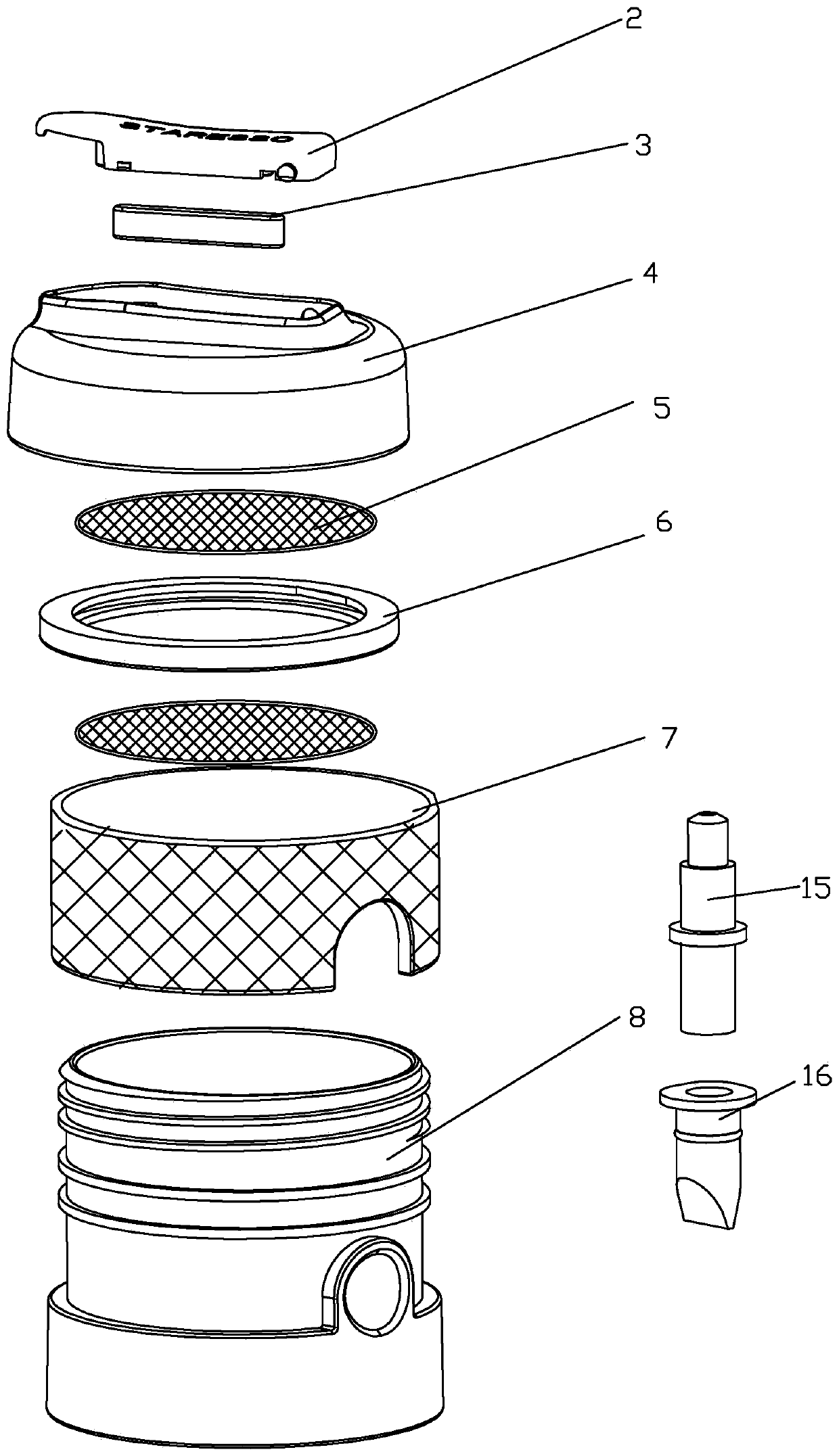 Running water form teacrema or coffee brewing pot