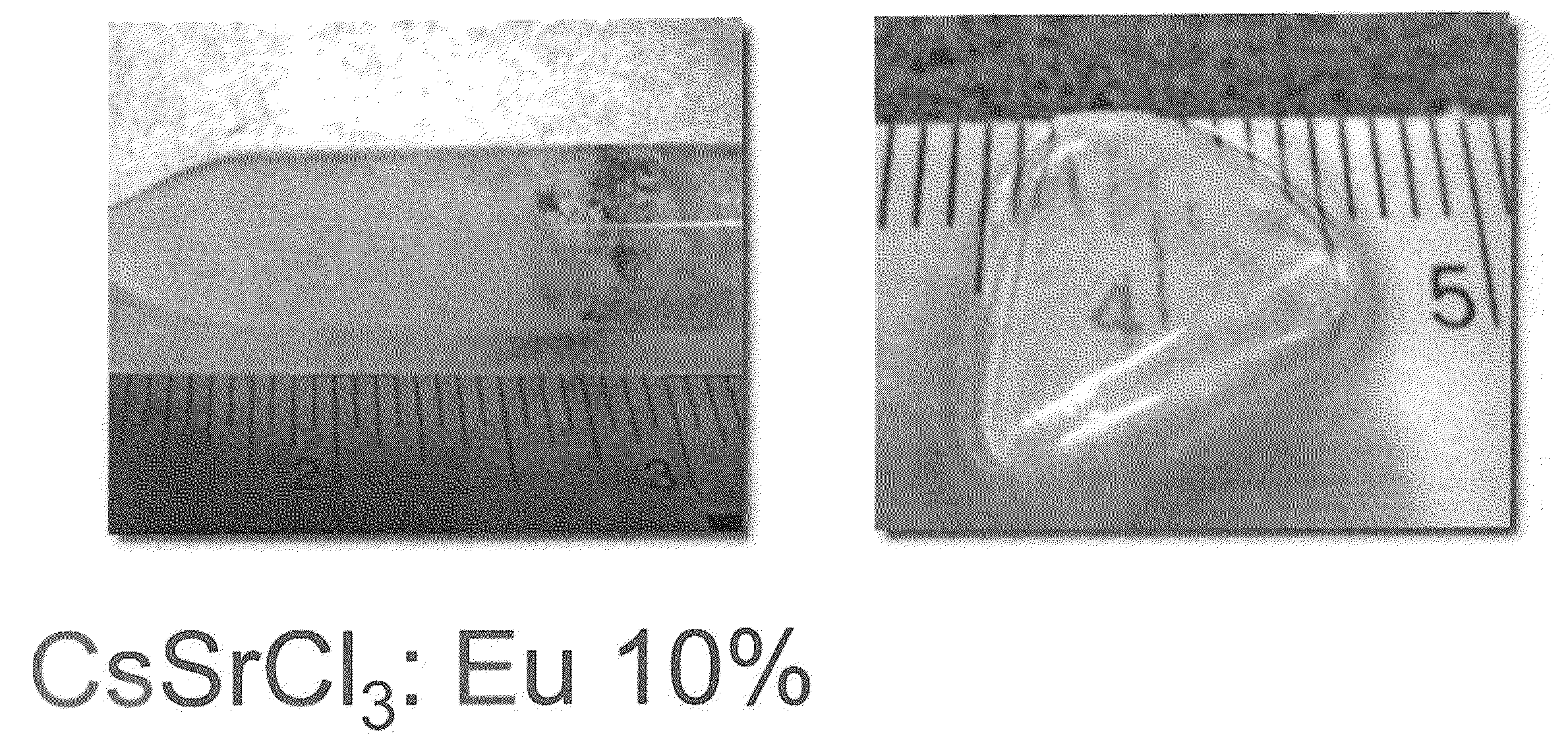 Chloride, bromide and iodide scintillators with europium doping