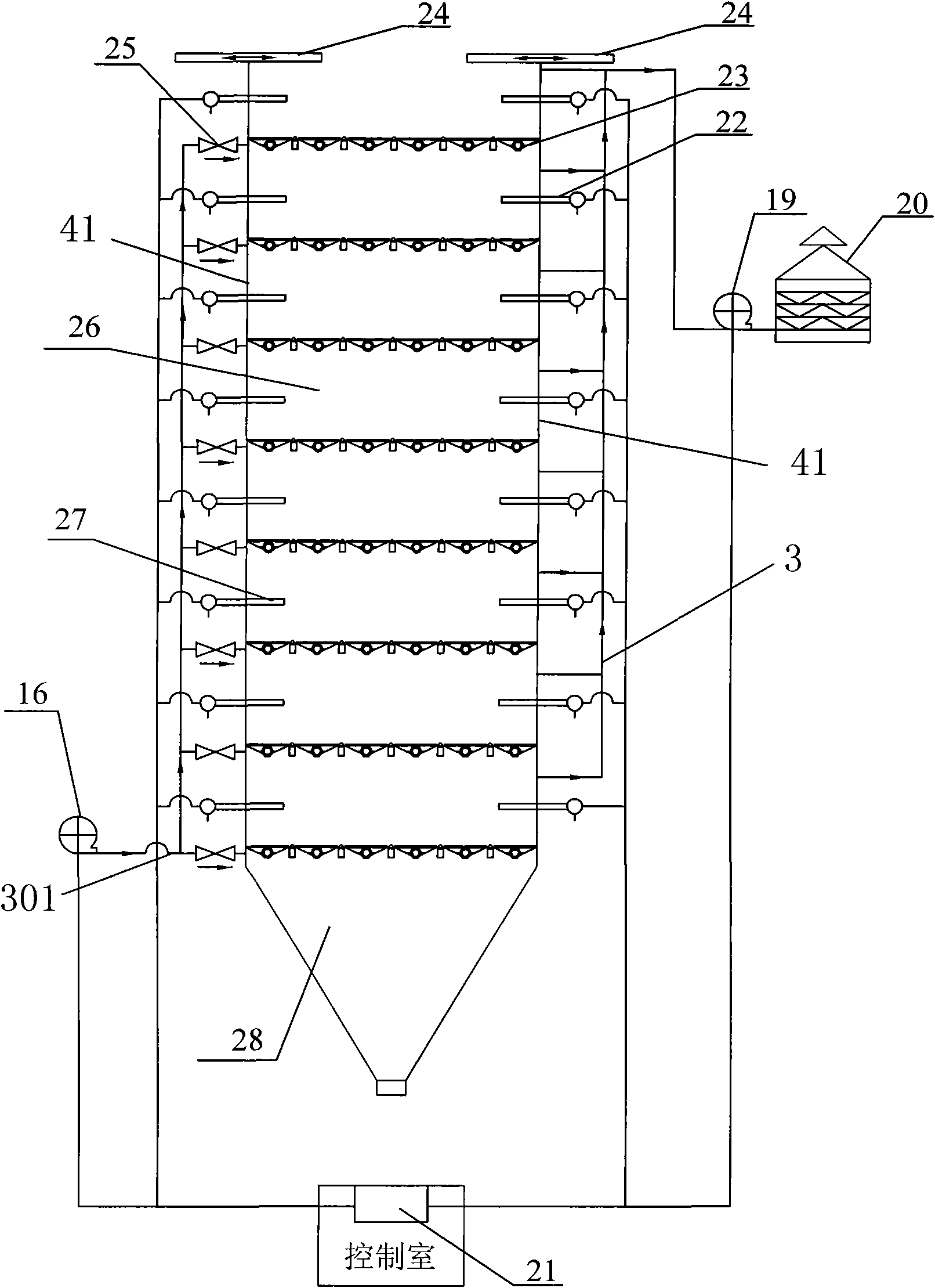 Circulating sludge biological fermentation tank, processing system and processing method