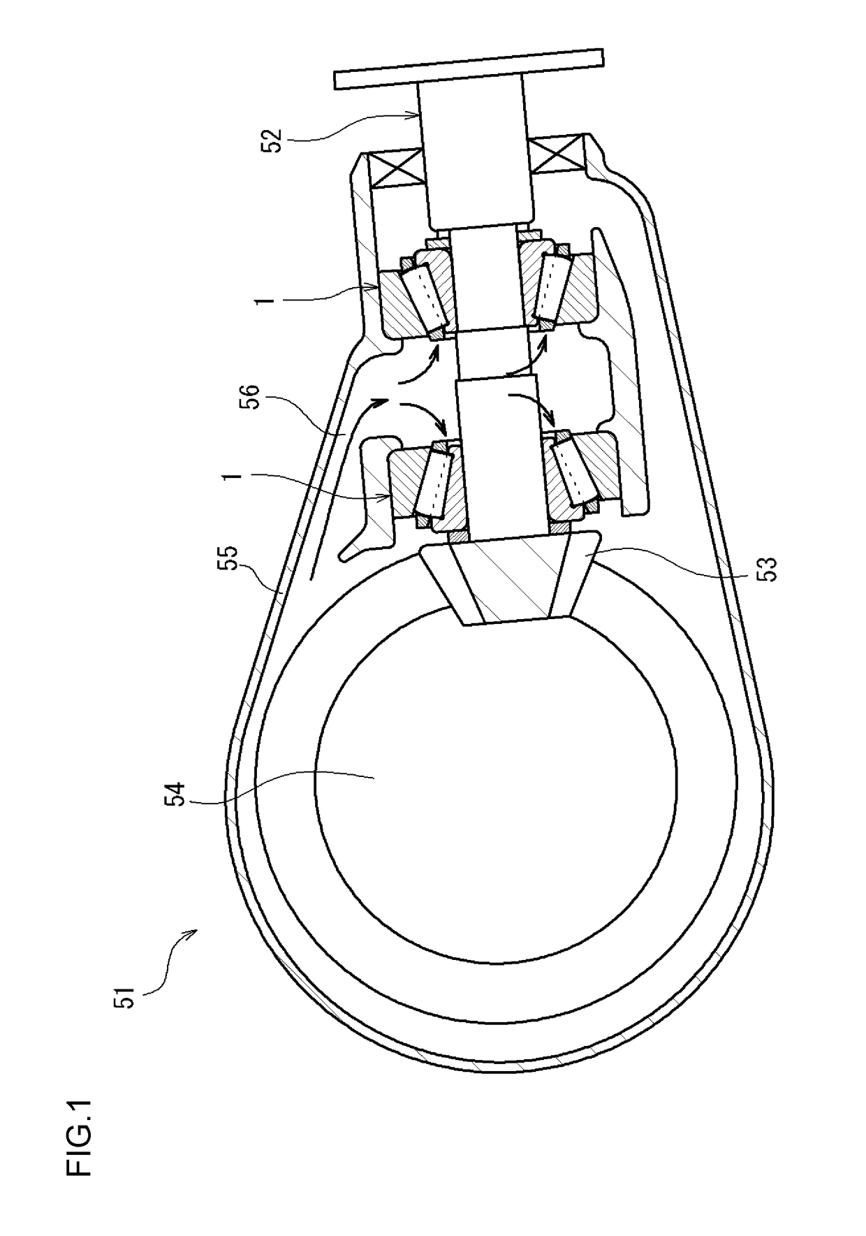 Tapered roller bearing and power transmission device