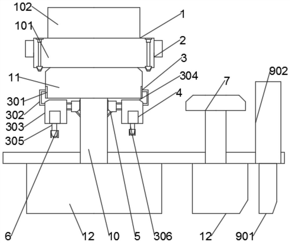 A packaging bottle sealing device for shampoo production and filling processing