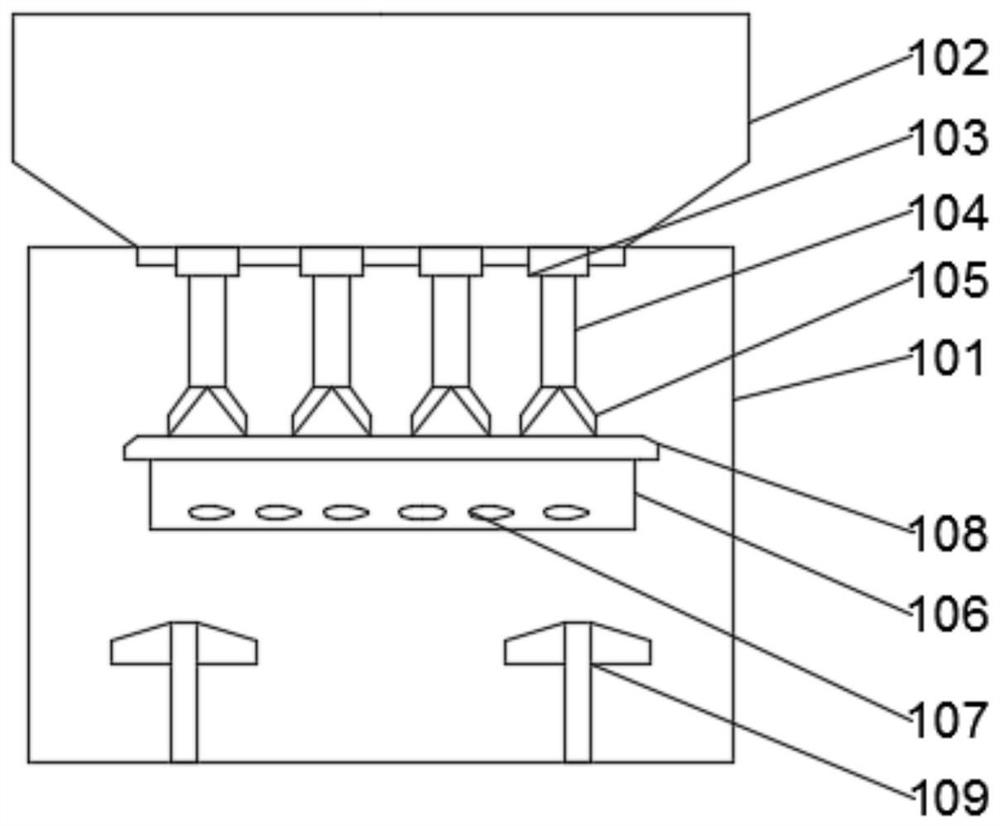 A packaging bottle sealing device for shampoo production and filling processing