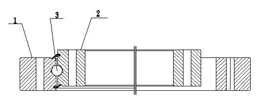 Reciprocating swing type four point contact ball rotating disk bearing