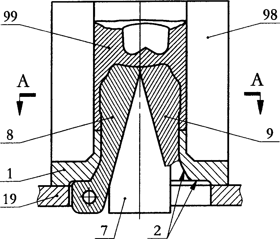 Quartered core device and its application method