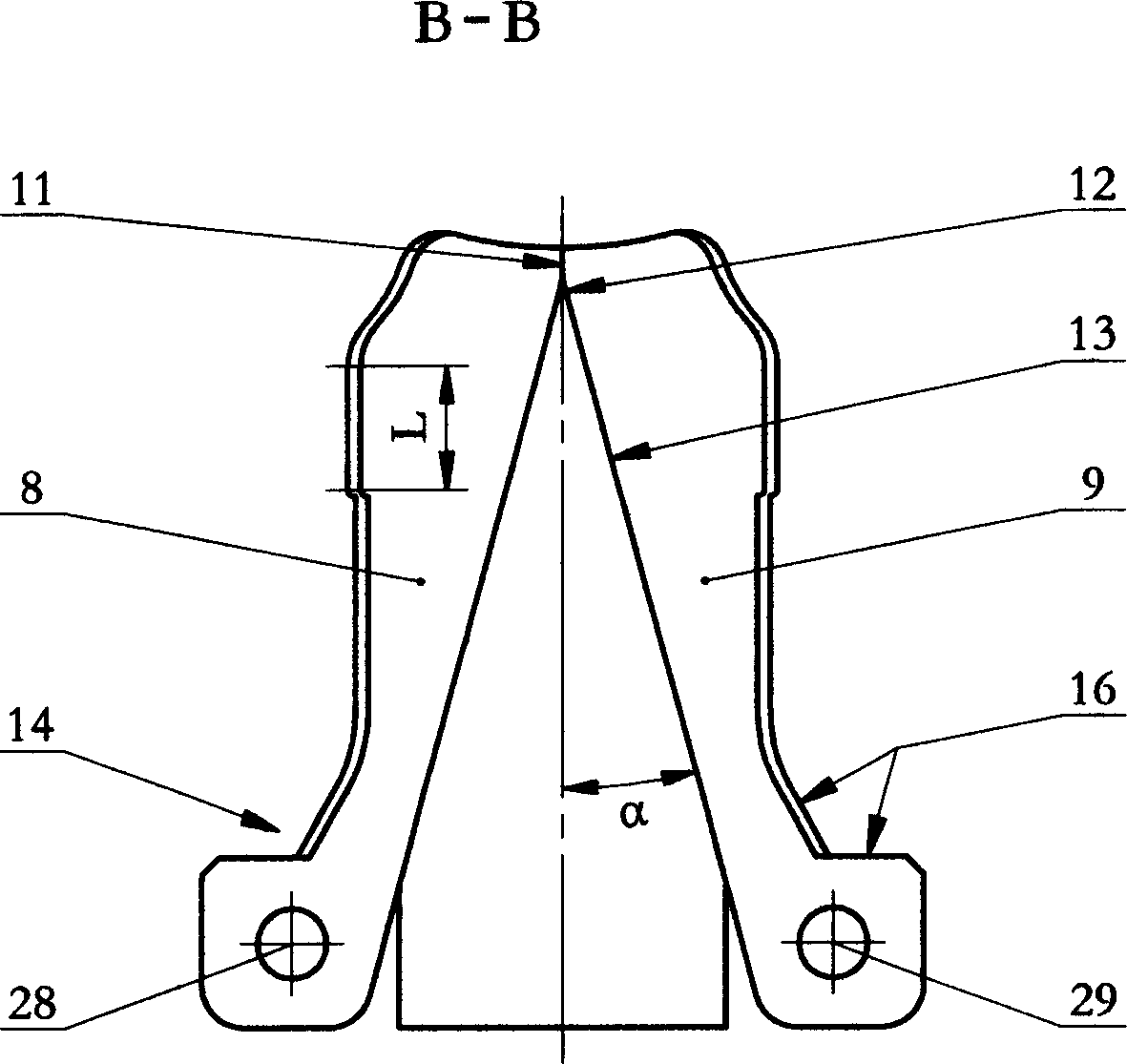 Quartered core device and its application method