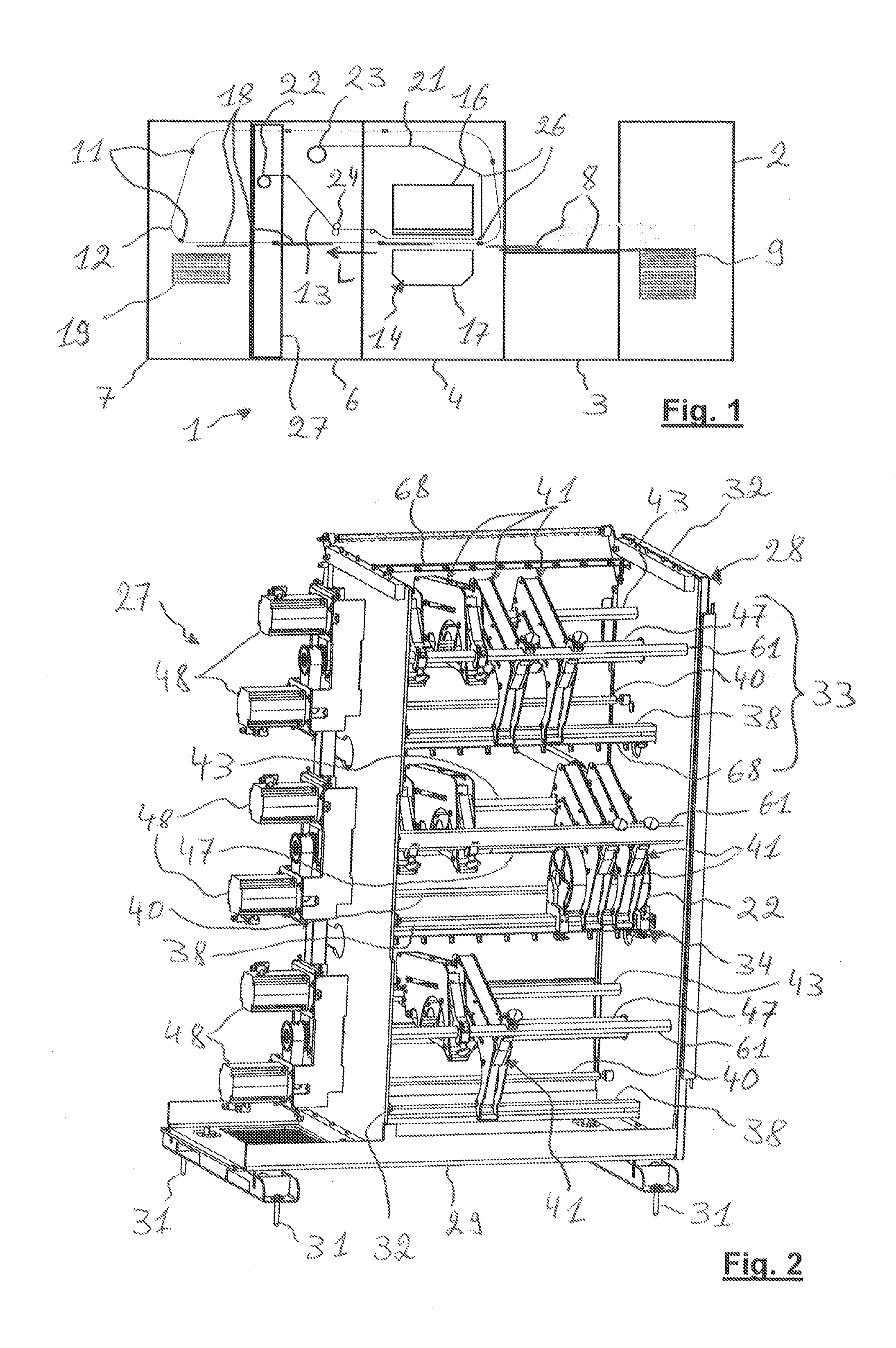 Drive device for stamping strip, unwinding module and stamping machine provided therewith