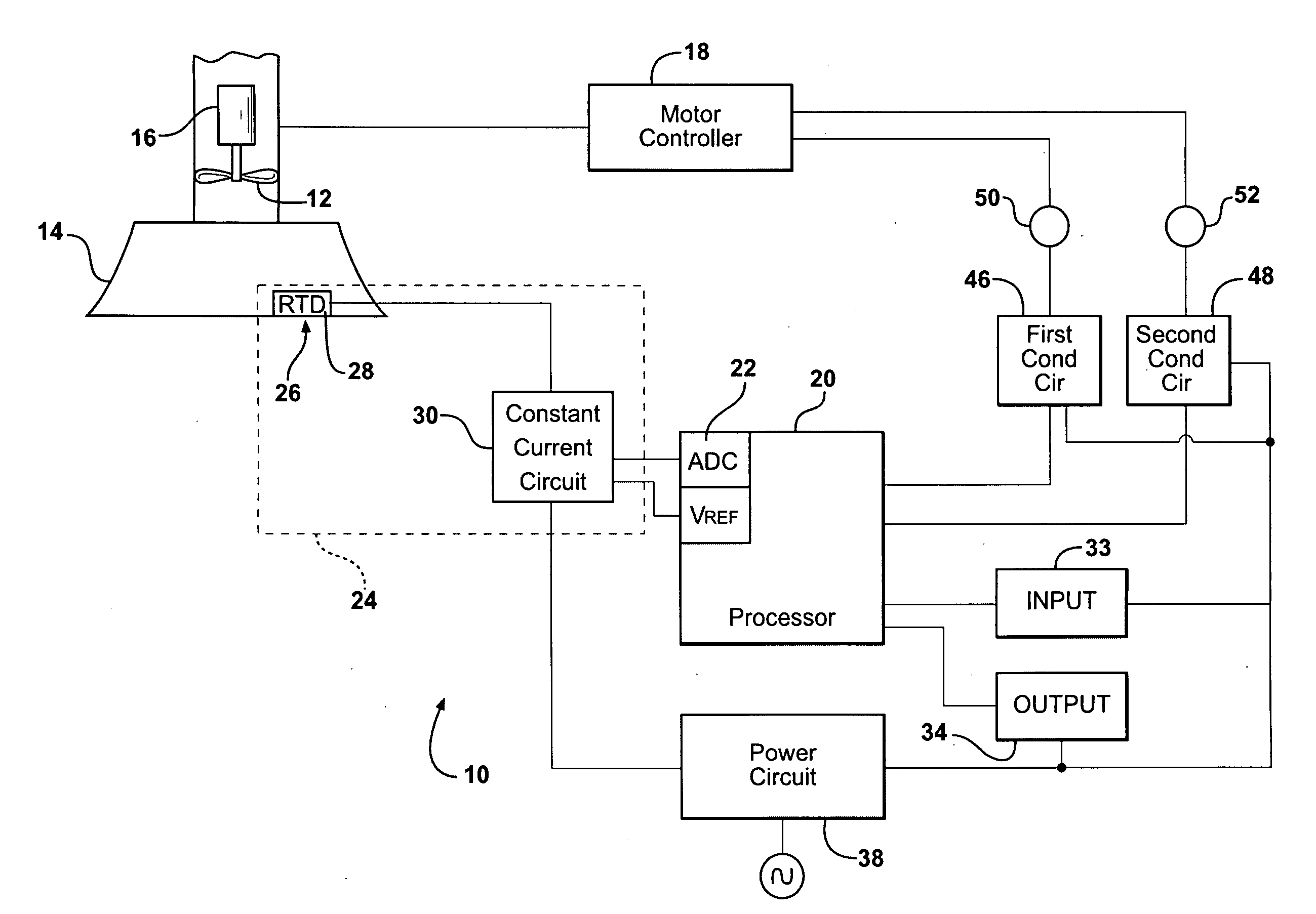 Control system and method for controlling an air handling fan for a vent hood