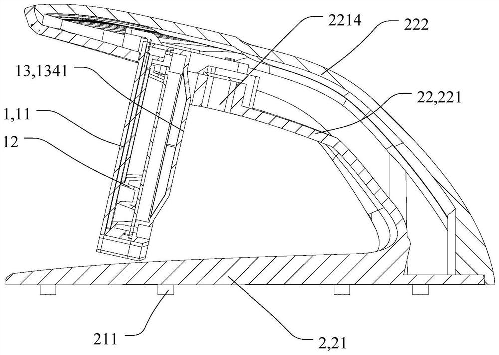 Suspension car dashboard assembly, car dashboard and car