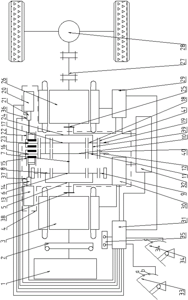 Double-plate clutch hybrid power assembly suitable for new energy automobile