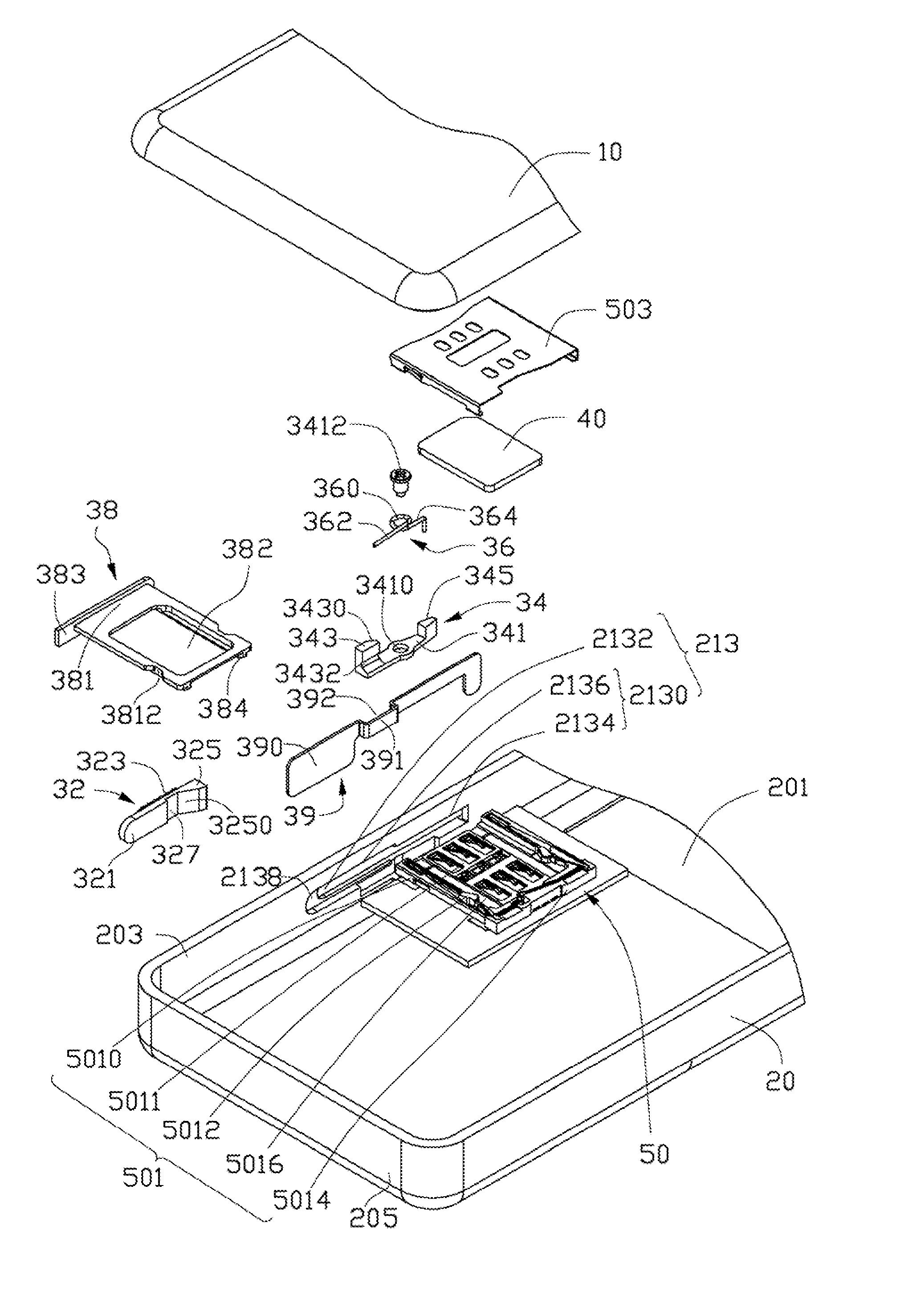 Card holding mechanism and electronic device