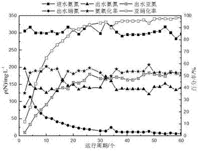 Device and method for partial nitrosation of low carbon municipal sewage