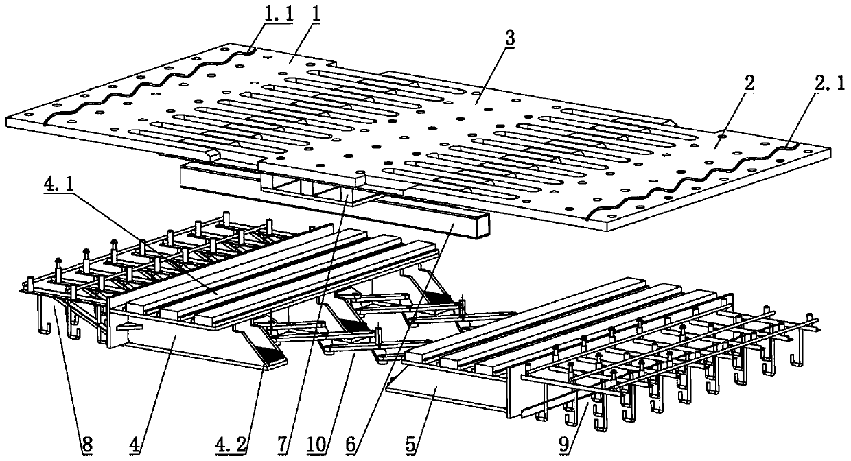 Unit assembly type equally divided displacement comb tooth bridge expansion device