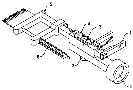 Vibration type telescopic seed collecting machine for forestry production