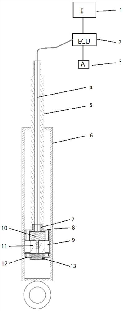 Self-energy-feedback damping force adjustable electric control shock absorber system