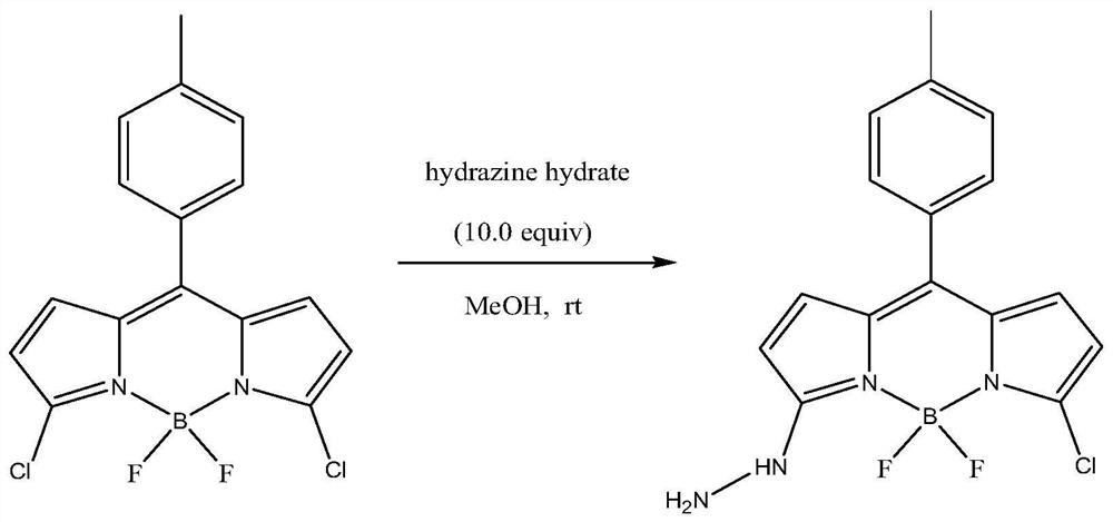 Fluorescent probe molecule for detecting explosive rdx and its preparation method and application