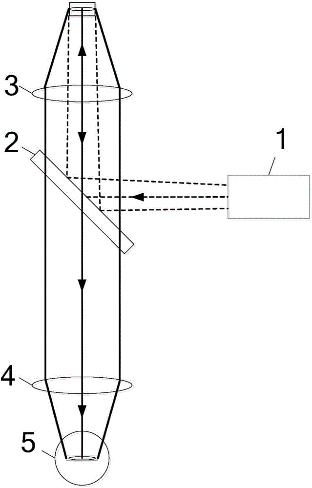 Laser excitation spectrum detection probe and spectrum detection method