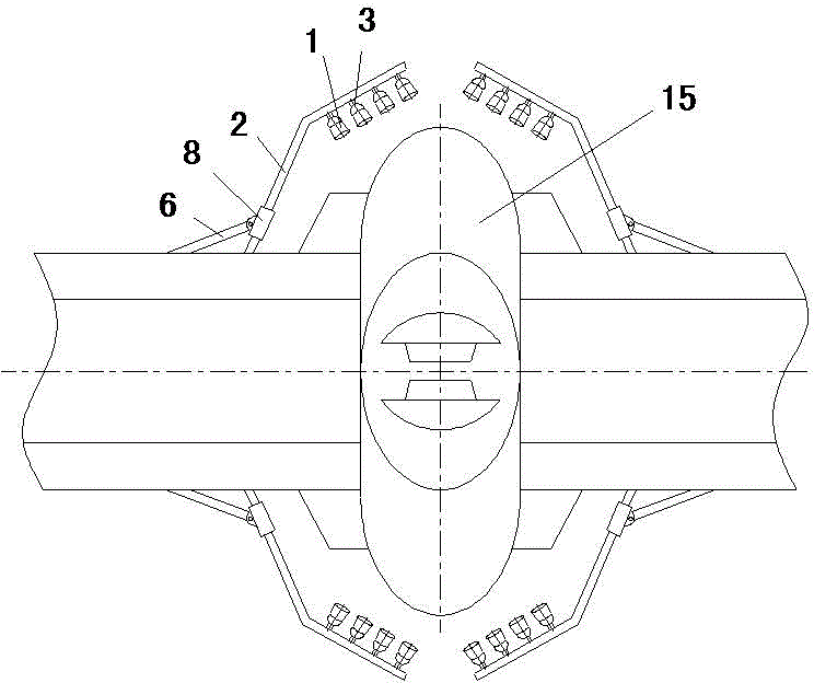 Hidden type bridge tower lamp and lamp bracket thereof