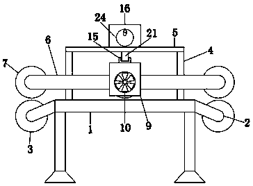 Embossing device for leather production