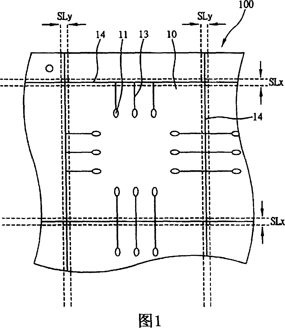 Semiconductor package and its array arranged substrate structure and production method