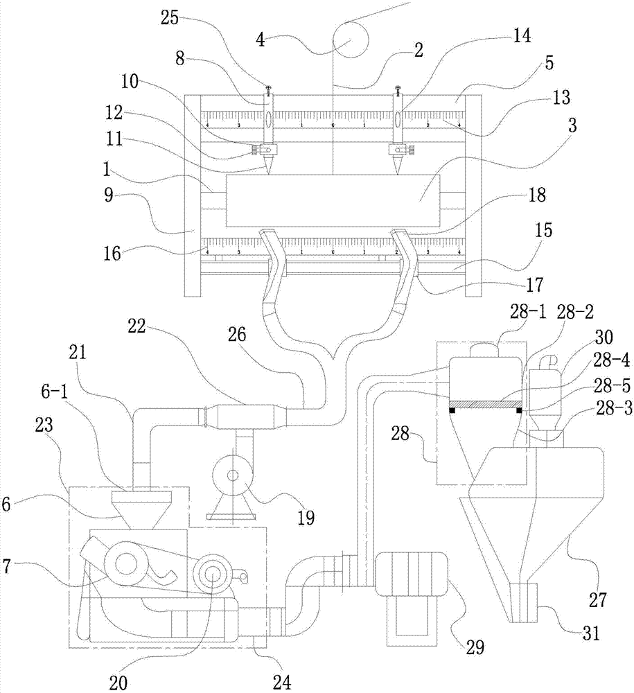 Thin film edge material recycling device