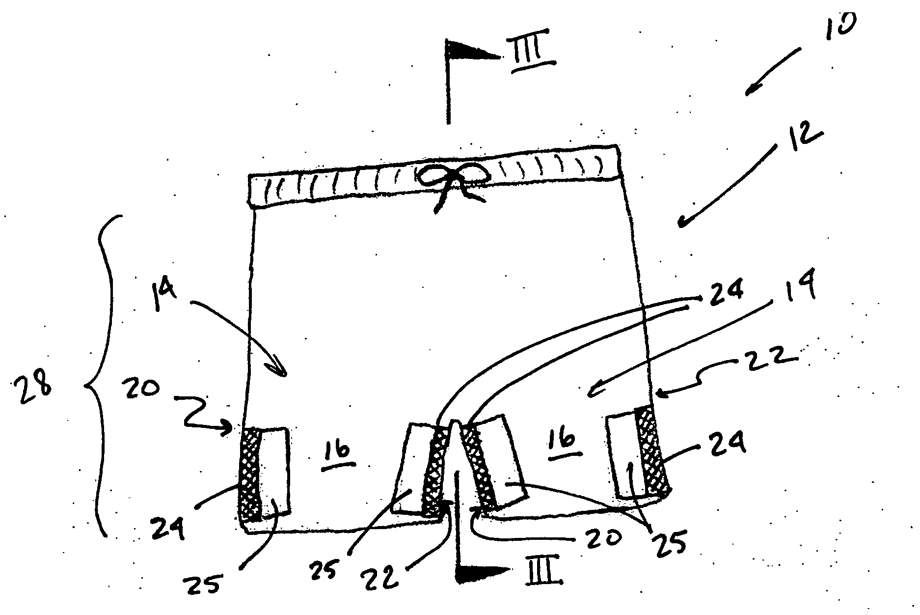 Sporting garment and corresponding sock, attachment member and kits