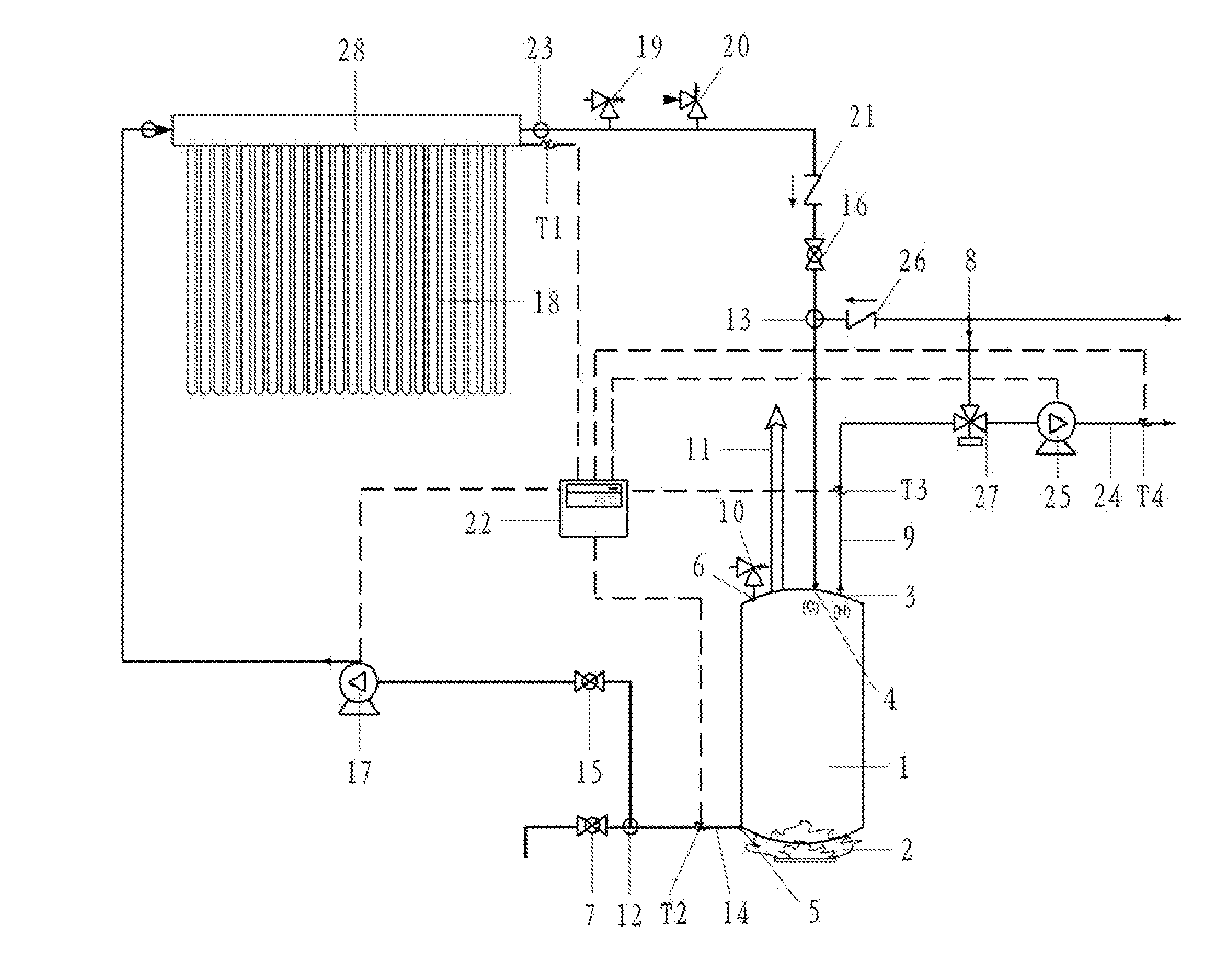 Solar water heater retrofitted from conventional water heater, system and method