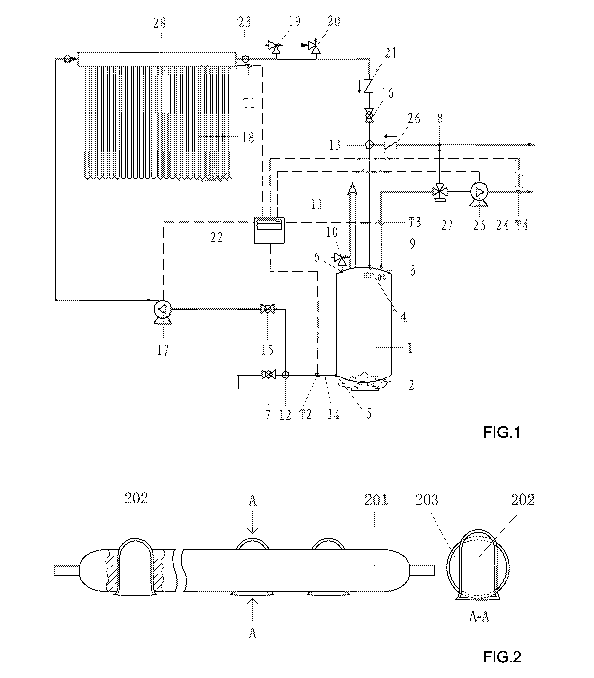 Solar water heater retrofitted from conventional water heater, system and method