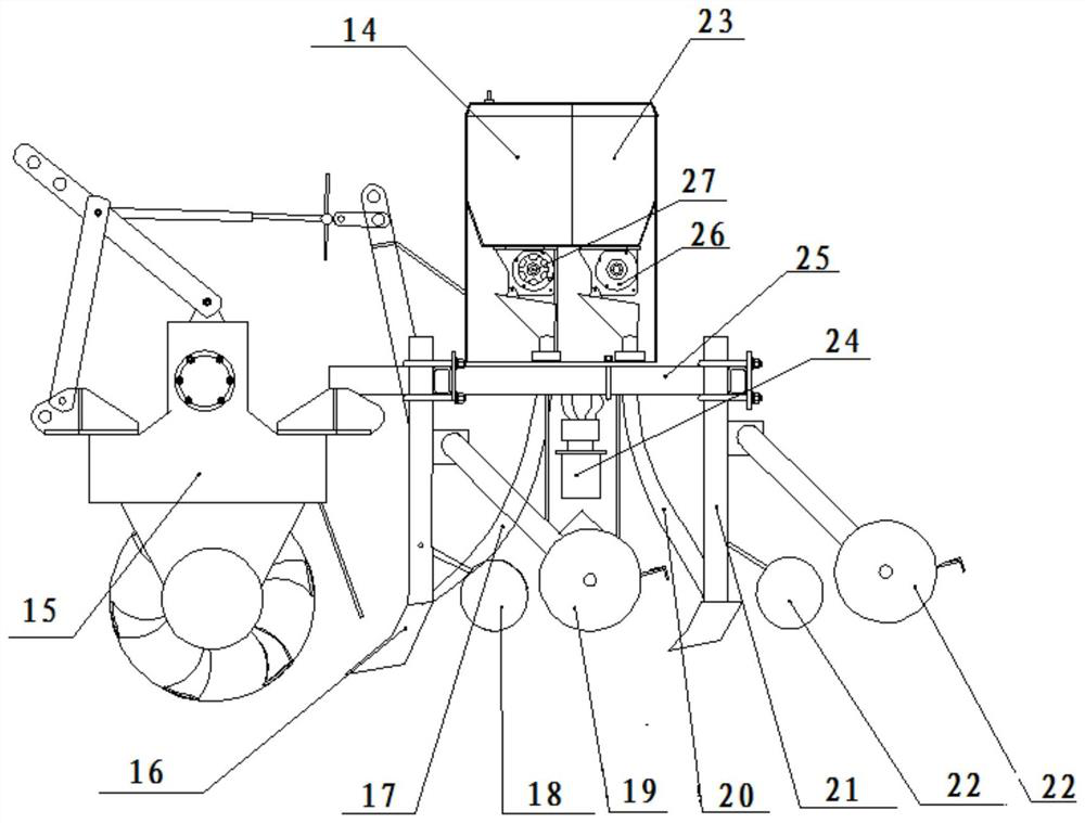 Combined seed and fertilizer drill with automatic calibration function