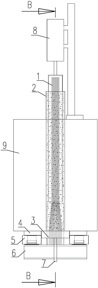 Full-bundle ejecting-drawing assembly for hanging rod replacement hole cleaning and method for dismounting old hanging rod