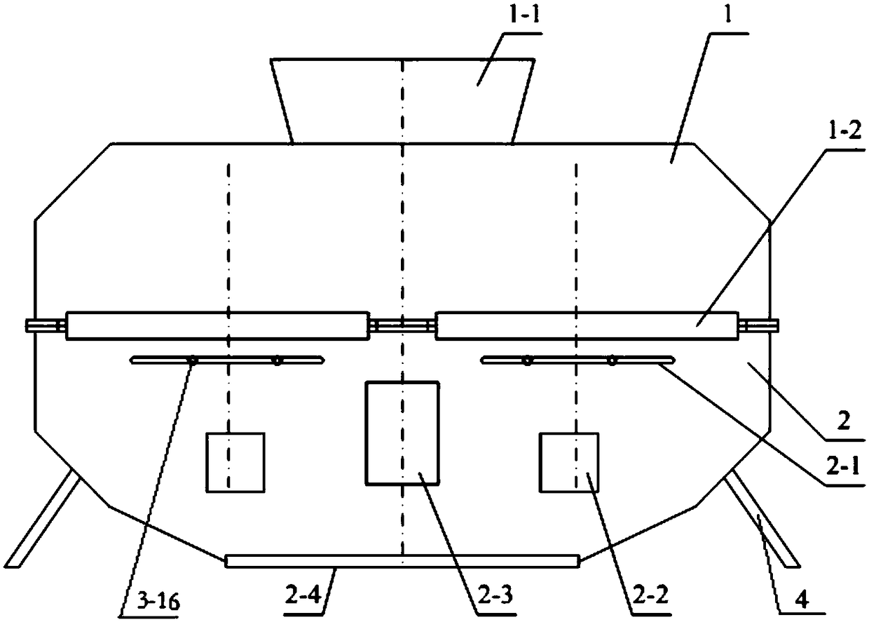 A motor-built-in gangue double-roll crusher