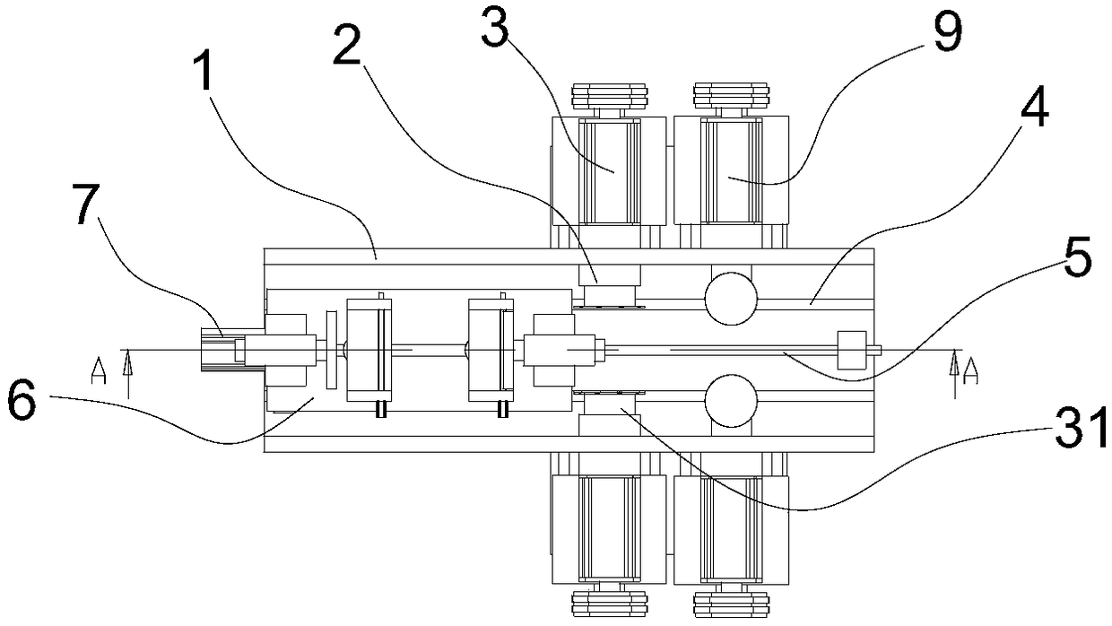 Square crystal bar grinding and chamfering integrated machine