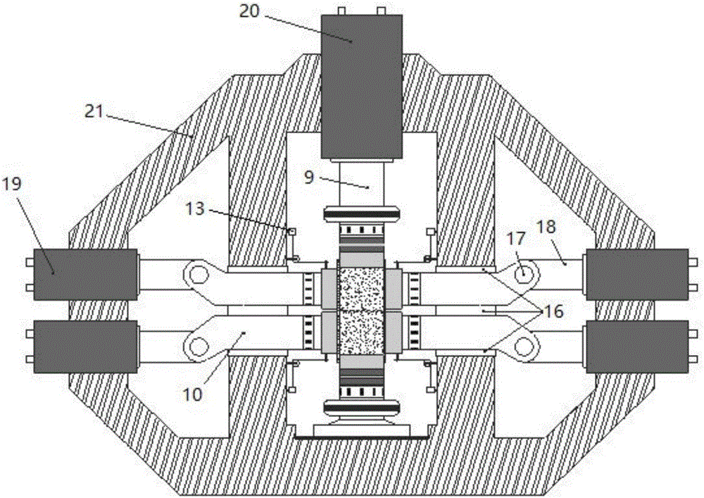 Rock joint ultrasonic experimental apparatus under complex stress and control system thereof