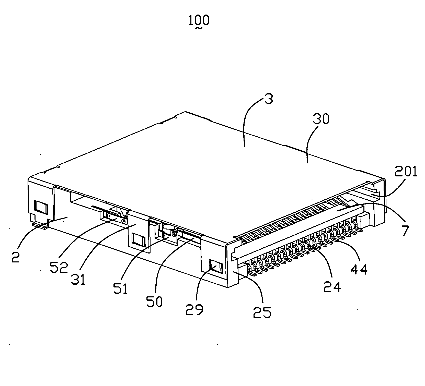 Electrical card connector with improved card restriction structure