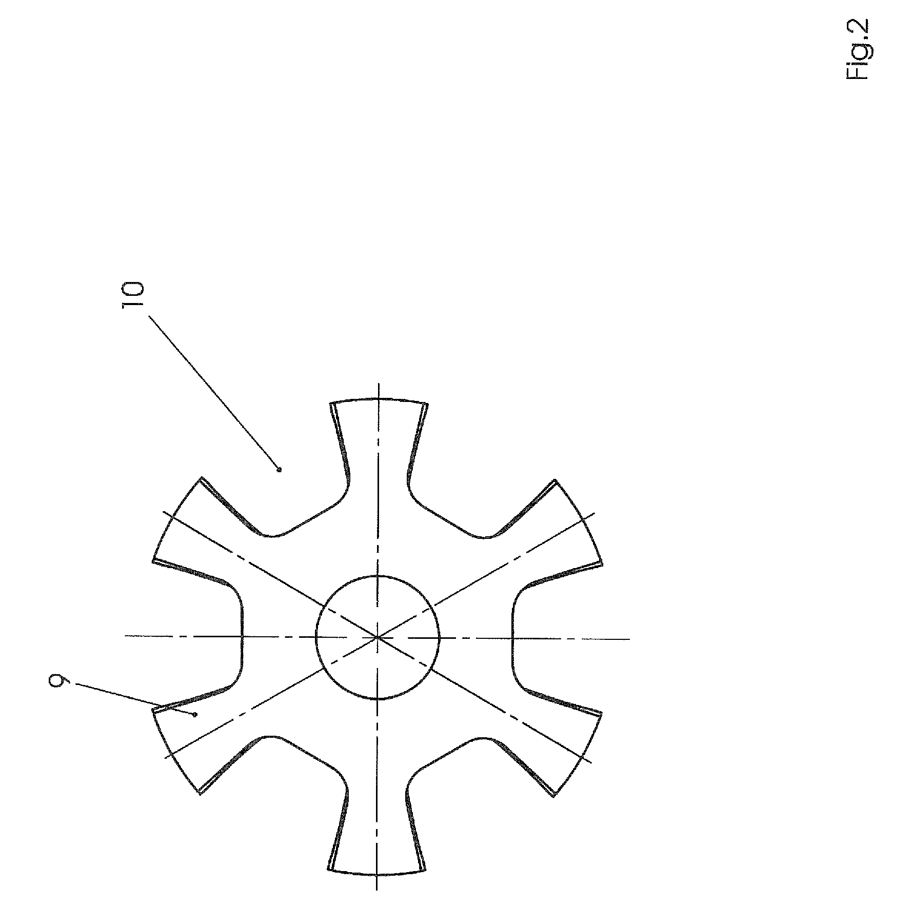 Boring head method and boring head for a ground boring device