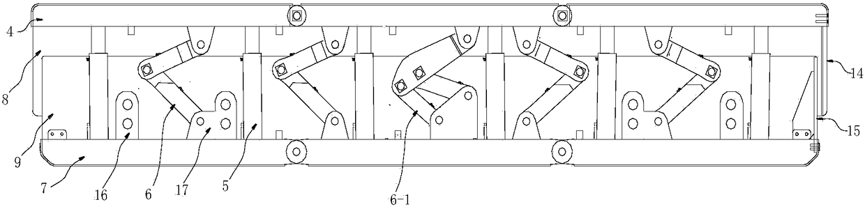 Self-moving temporary support device beside gob-side entry retaining