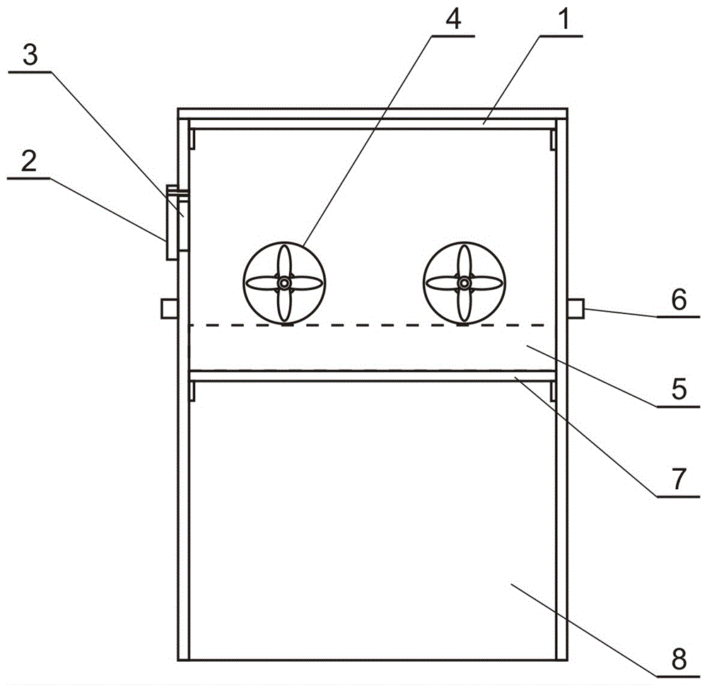 Micro-zone airtight device for simulating dry deposition of atmospheric dust