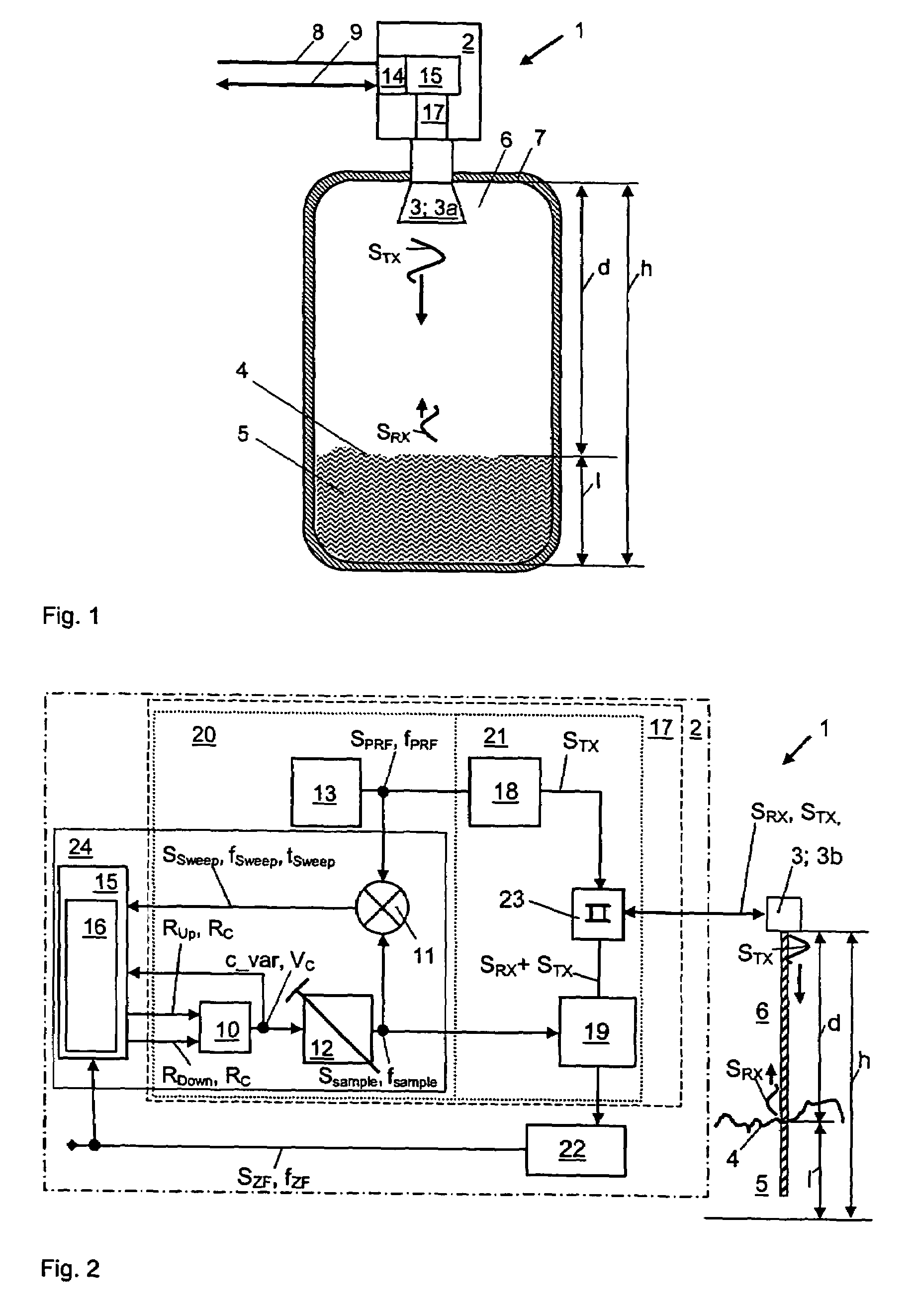 Method for determining fill level on the basis of travel time of a high-frequency measuring signal