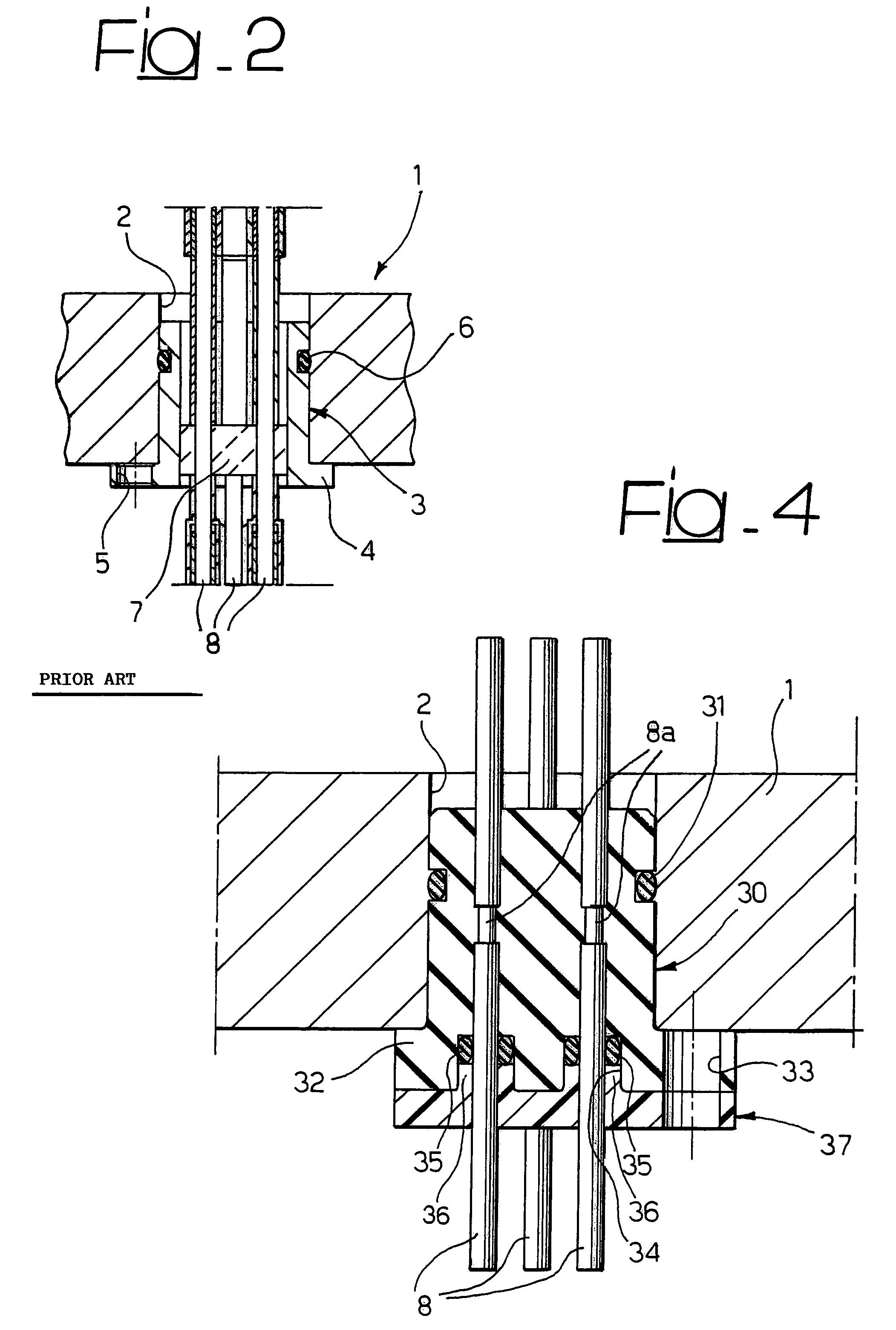 Connector member for electrical connections through a wall of a fuel tank, particularly for the LPG fuel tank of a motor vehicle