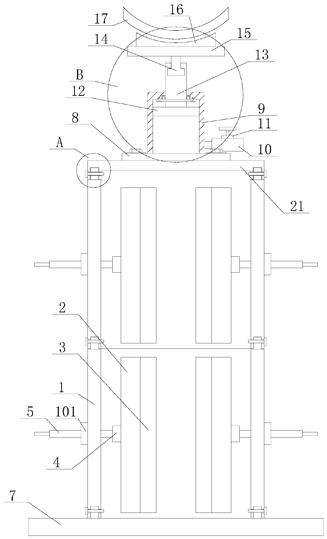 Steel support reinforced structure for seismic resistance of cultural buildings and using method thereof