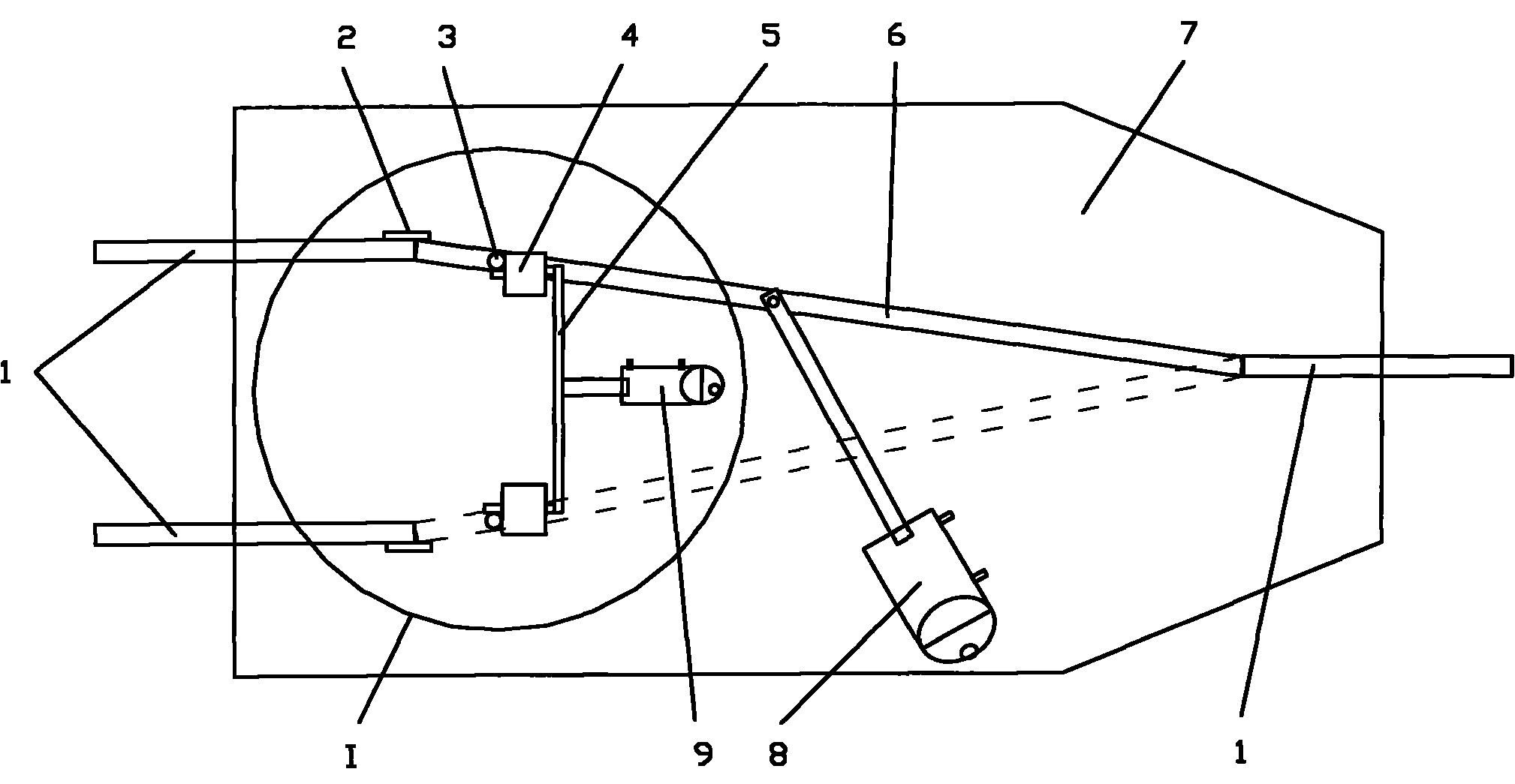 Monorail crane turnout junction