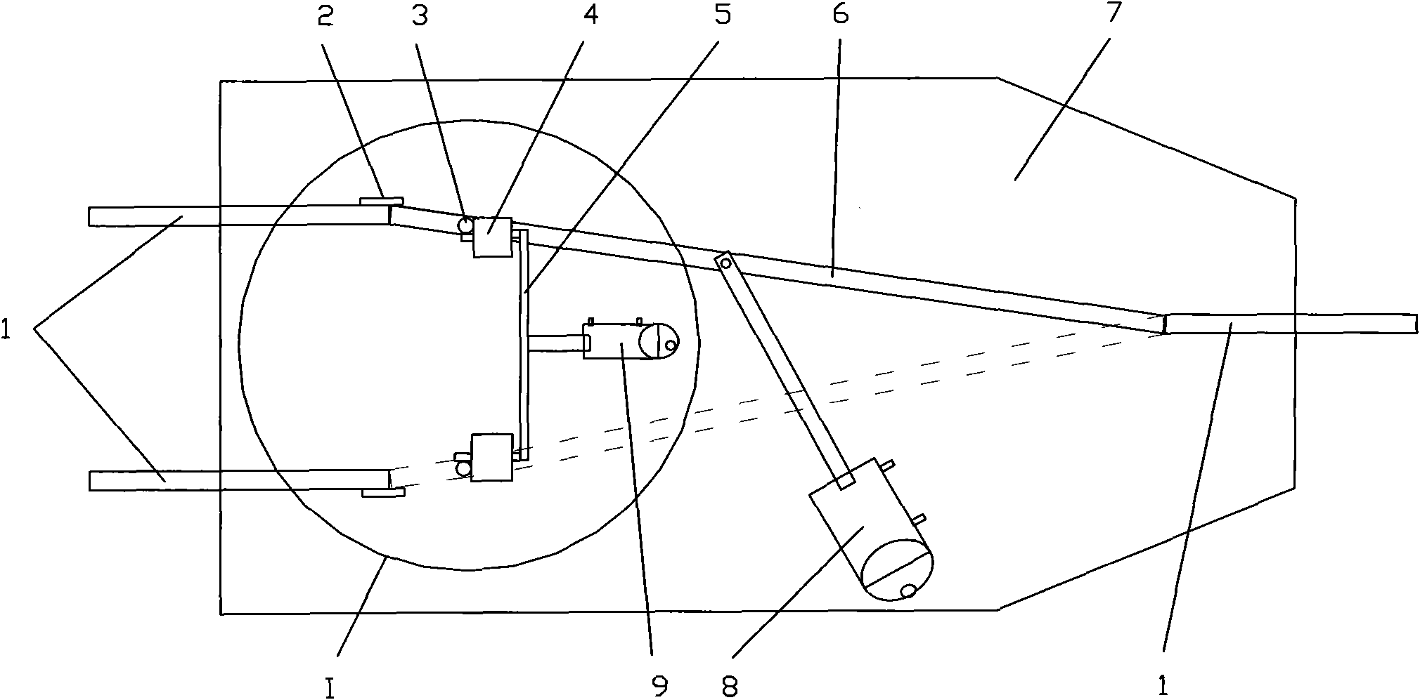 Monorail crane turnout junction