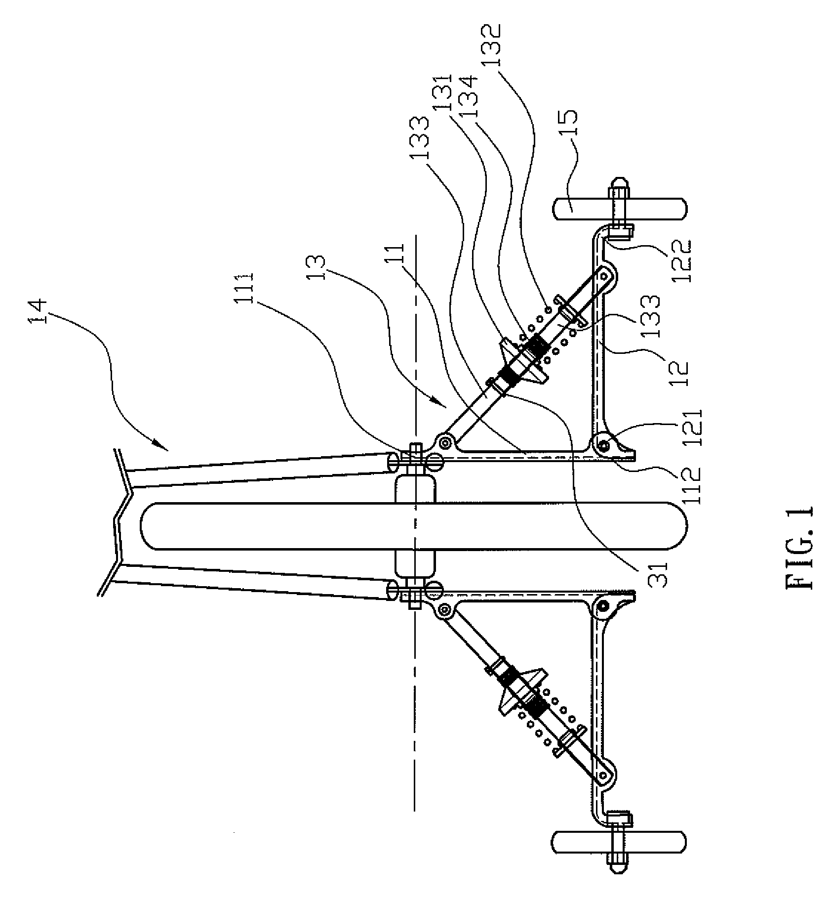 Bicycle training wheel assembly having a tension adjustable function