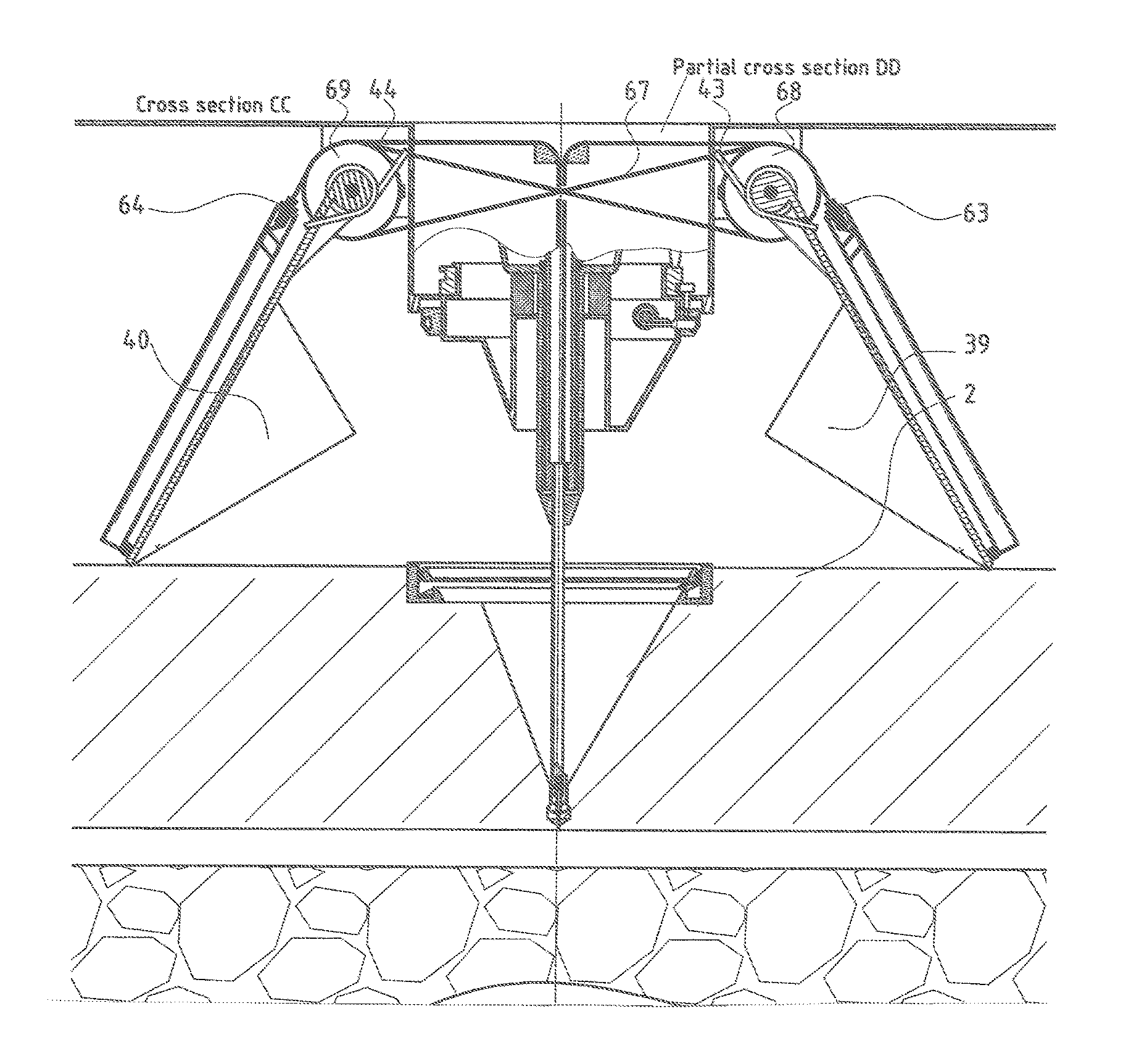 Automatic system for quick dropping of the battery, integrated to an electrical or hybrid vehicle, and consequences on its maximum loading weight