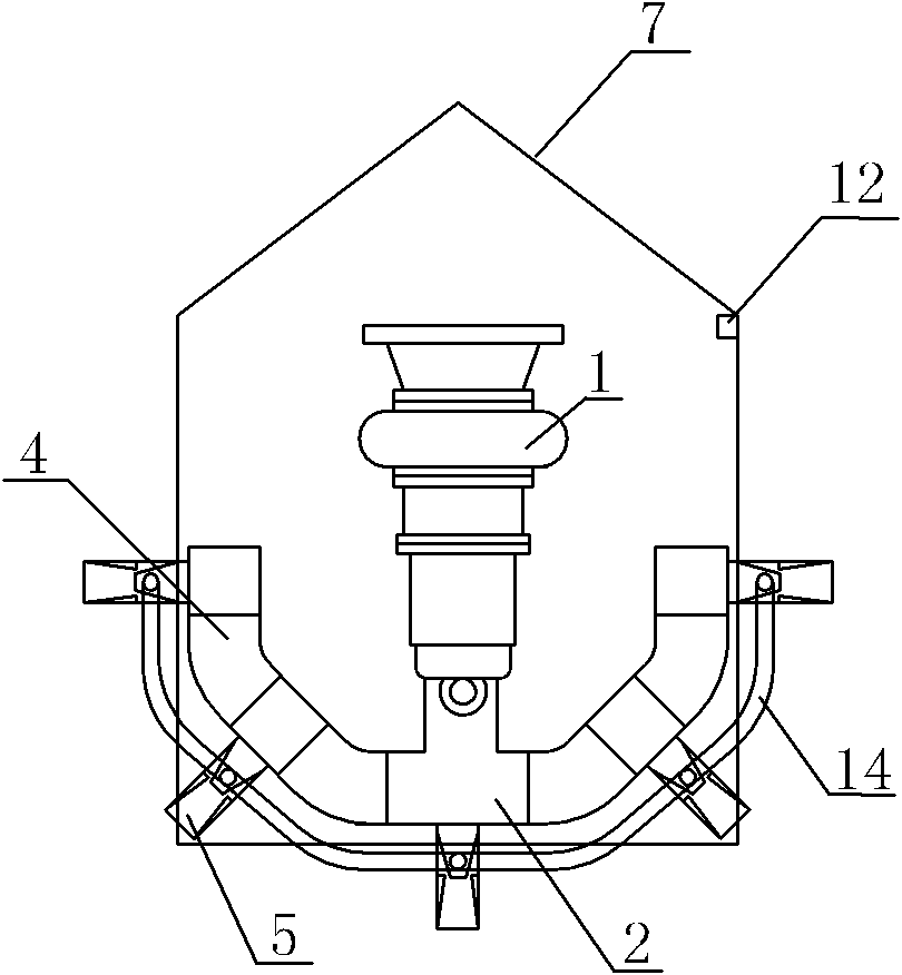 Underwater swimming type jet oxygen-increasing machine