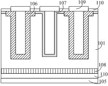 Deep hole staggered back contact solar battery structure and manufacturing method thereof