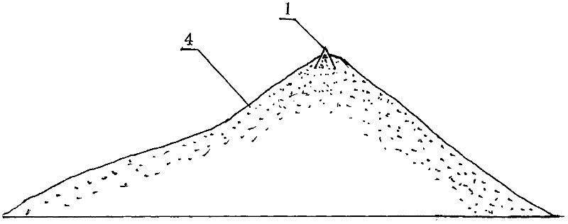 Splayed cylinder mould sand barrier of weed-tree fence net and sand trapping construction method thereof