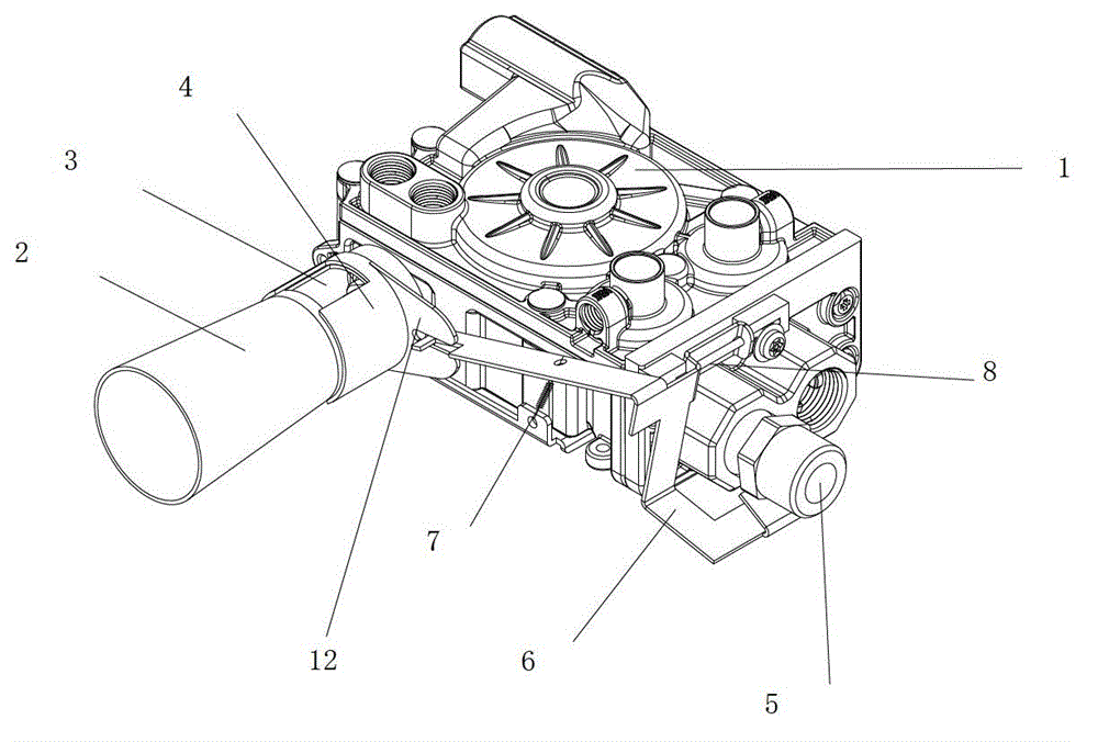 Double-gas source valve with adjustable gas door